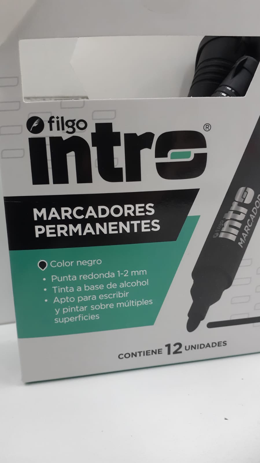 Marcador Intro permanente negro