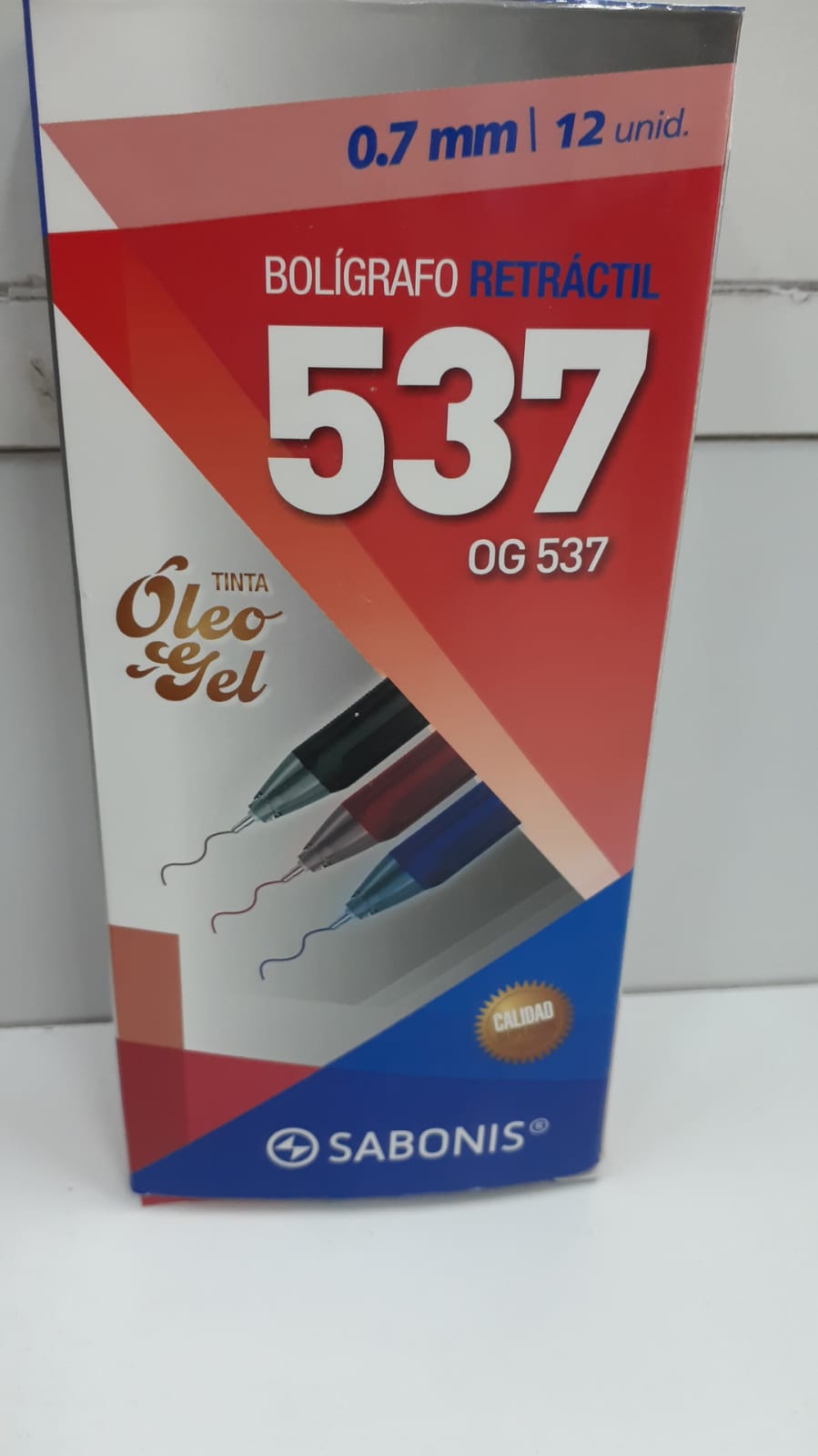 Bolígrafo retráctil Sabonis 537 negro