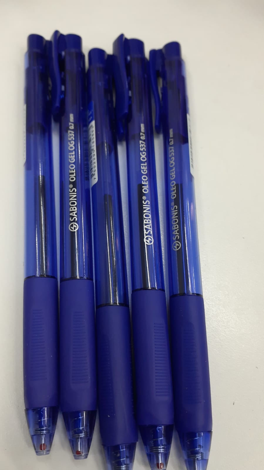 Bolígrafo retráctil Sabonis 537 azul