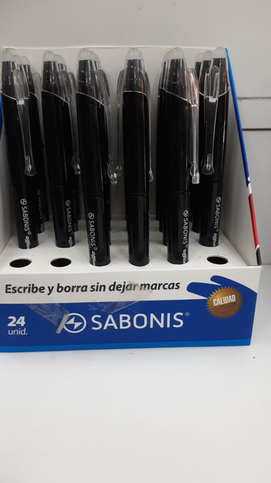 Bolígrafo gel borrable Sabonis 1007 negro