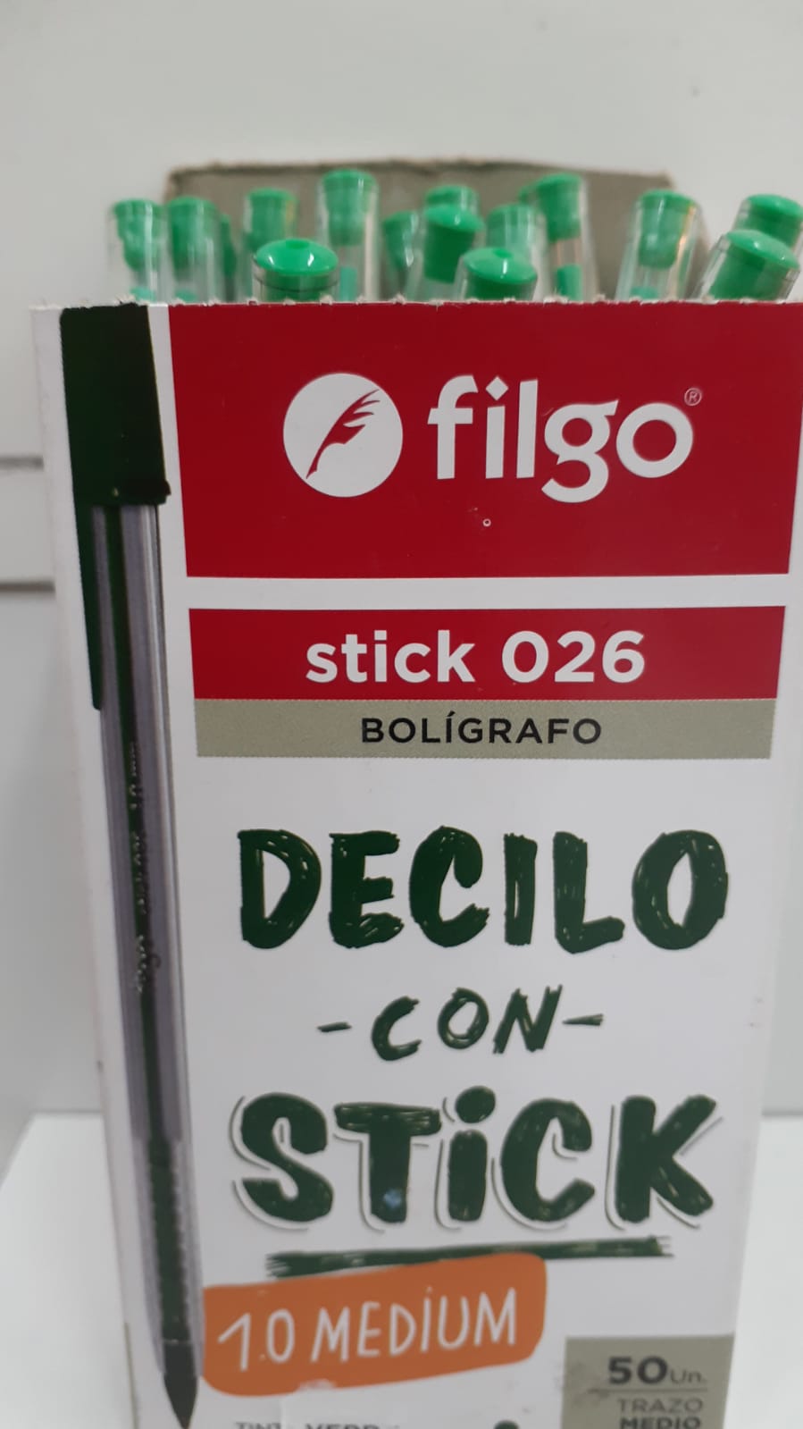 Bolígrafo Filgo stick 026 verde