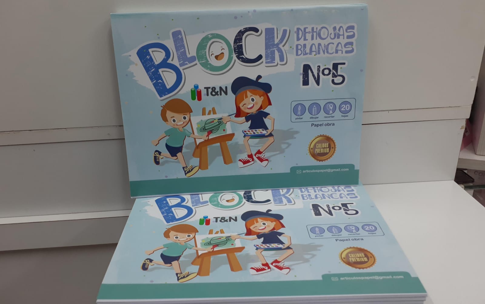 Bloc de hojas t&n blancas n.º 5 × 20 hojas