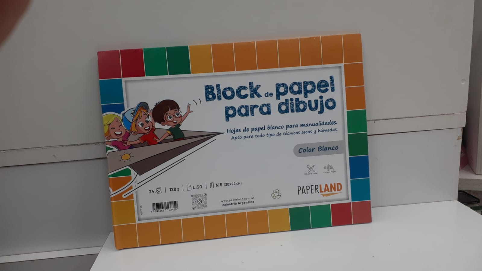 Bloc n.º 5 blanco Paperland 24 hojas