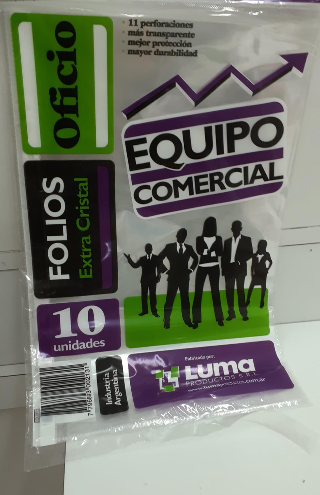 Folio equipo comercial oficio Luma paquete x 10