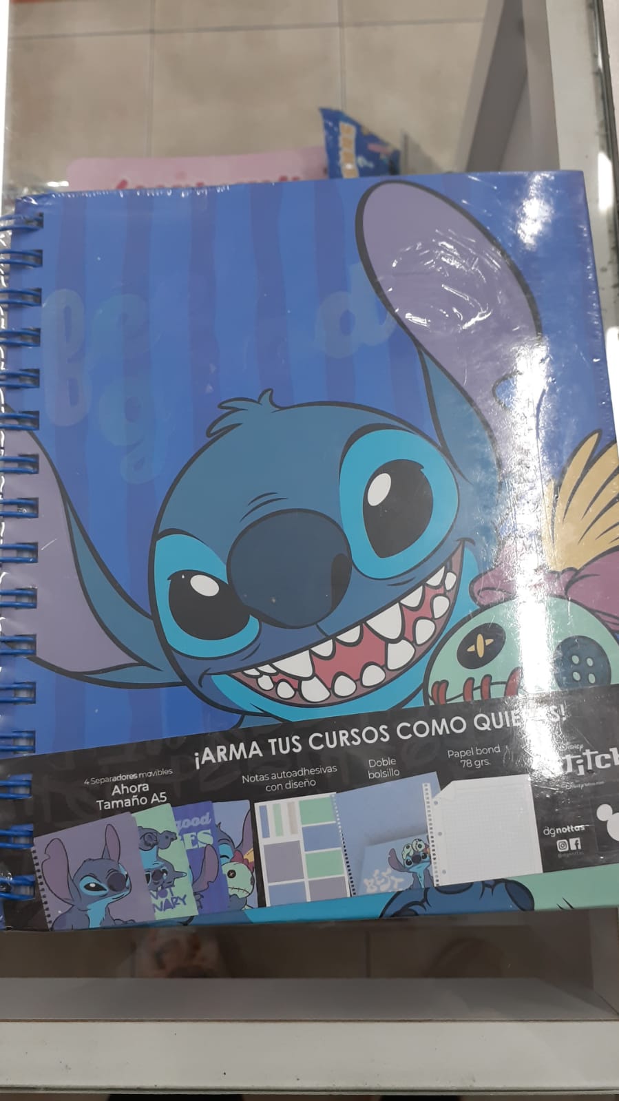 Cuaderno A5 Stitch y Kitty