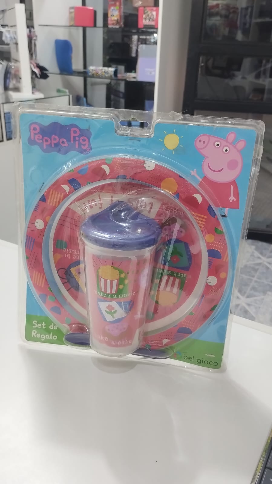 Blíster peppa plato + vaso café