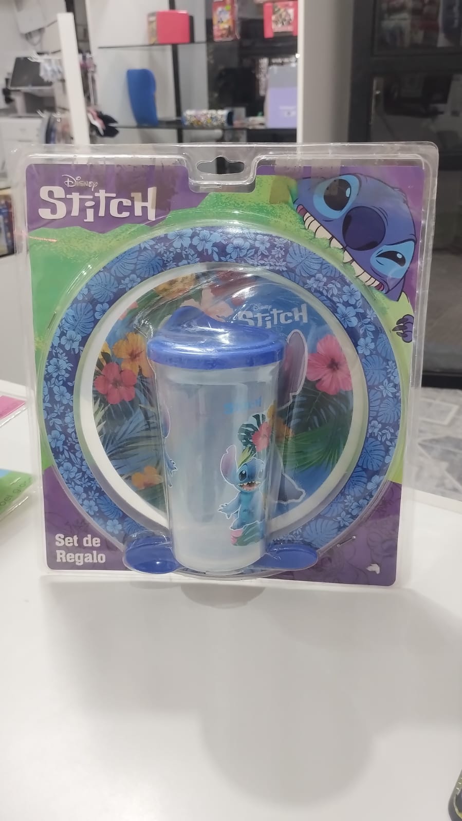 Blíster Stitch plato + vaso café