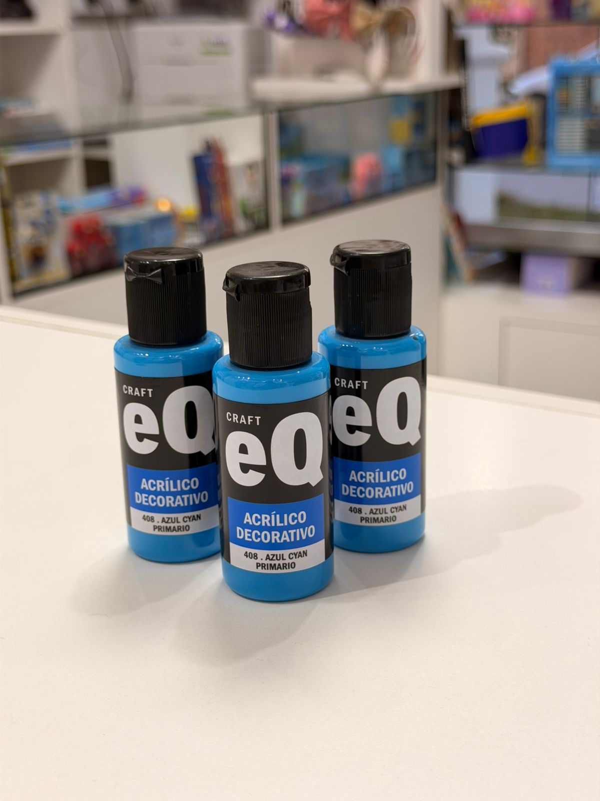 Acrílico EQ craft azul cyan primario