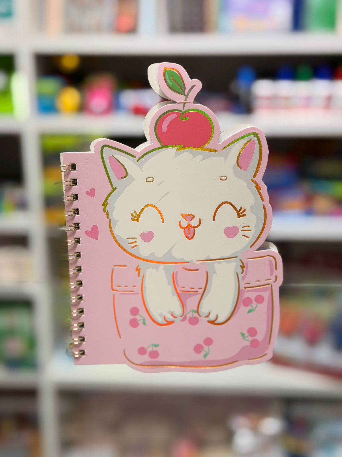 Cuaderno Kawaii de 13 × 18 con espiral, 60 hojas