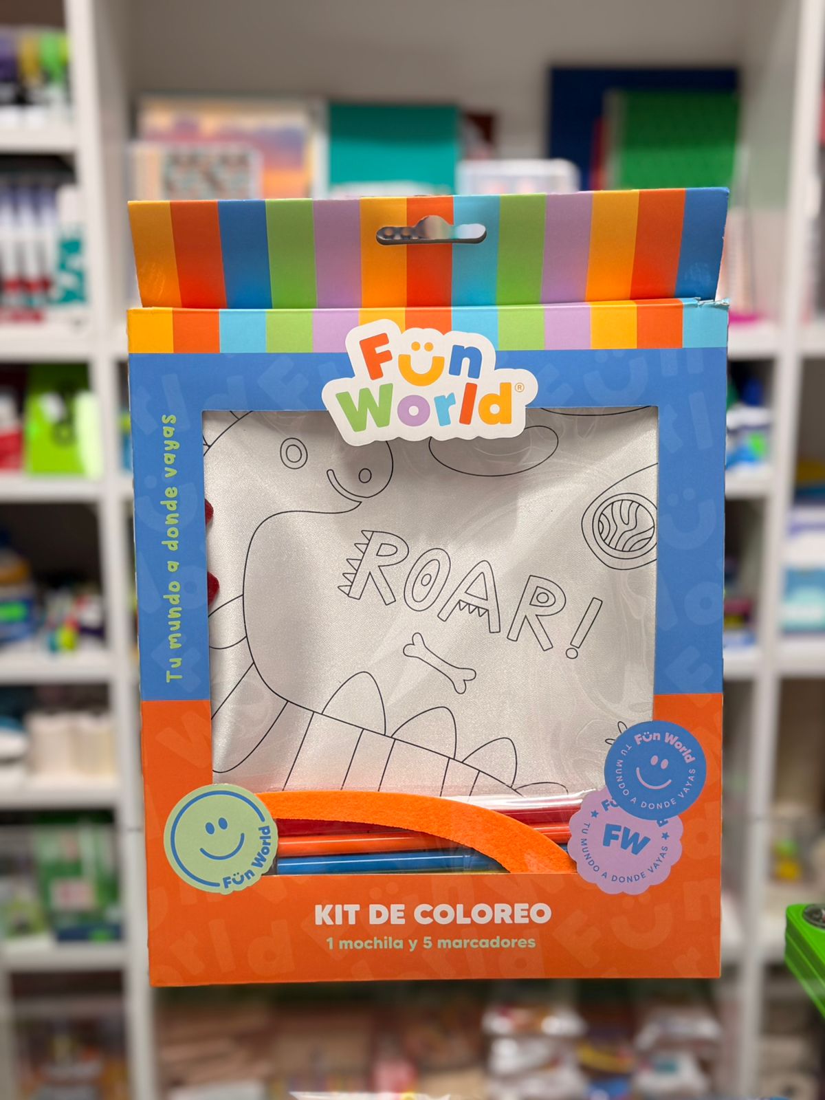 Kit coloreo mochila con marcadores Fun World
