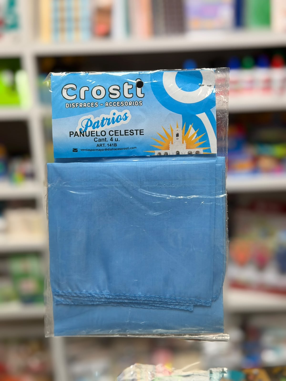 Pañuelo celeste y blanco por unidad